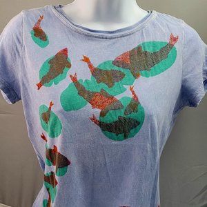 Free People Koi fish soft women's t shirt small
